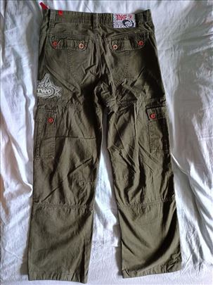 Pantalone široke Urban Sivomaslinaste