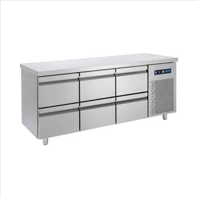 Hladni sto sa 6 masivnih fioka - 185cm