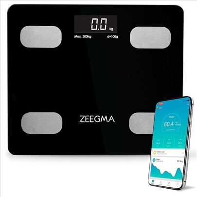 Pametna digitalna vaga sa bluetoothom crna
