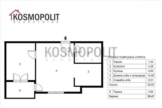 Beograd, Veliki Mokri Lug, Stan, 1.5, 39m2