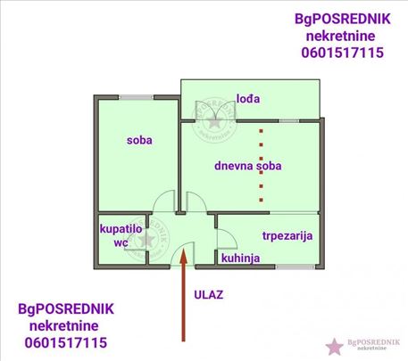 Palilula, Borča, Ratnih vojnih invalida, 56m2(T)