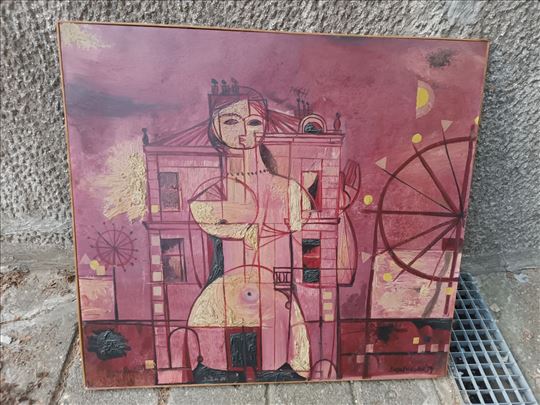 Slika "Kuca voljene zene" (1959. Sasa Nikolic)