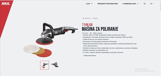 Polirka Skil rotaciona 1200w kao nova