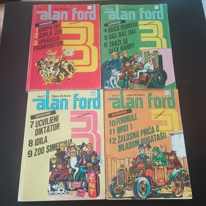 Alan Ford Trobroj 1 2 3 4 Vjesnik komad 4000   