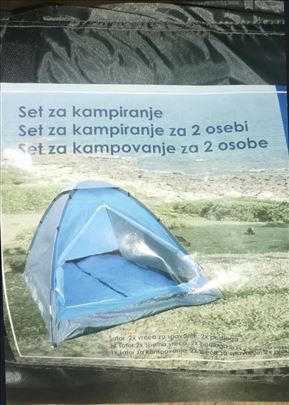 Kamperski set za dve osobe novo šator, vreće