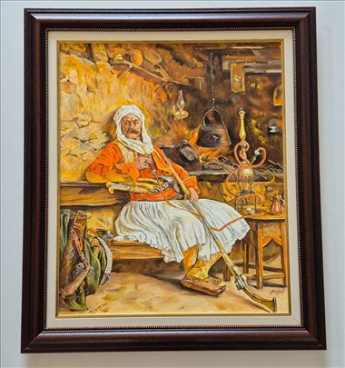 Ulje na platnu - Odmor basibozuka, po P. Jovanovic