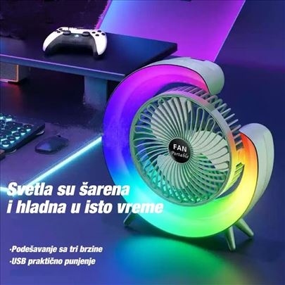 Stoni Ventilator Sa 3 Brzine i Svetlom novo+poklon