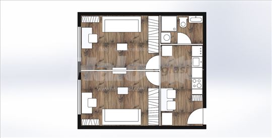 Novogradnja , Donja Vrezina ,jednoiposoban 44.62m2