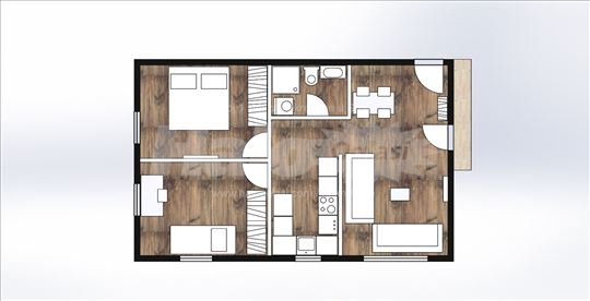 Novogradnja , Donja Vrezina , dvoiposoban 58.2m2