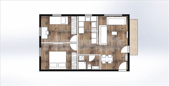 Novogradnja , Donja Vrezina , dvoiposoban 60m2