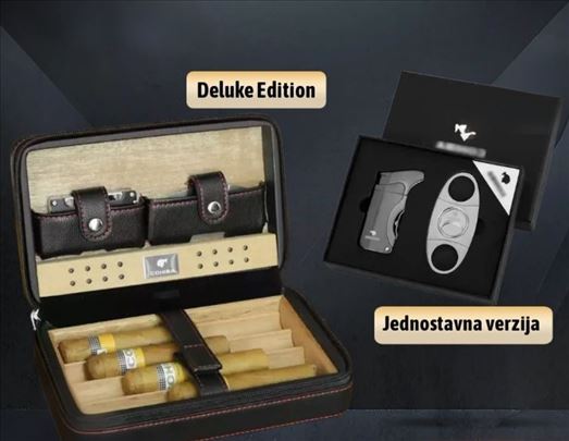 Čohiba Humidor set Brener upaljač i sekač 