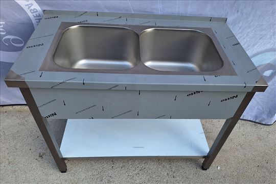 Dvodelna inox sudopera 110x60