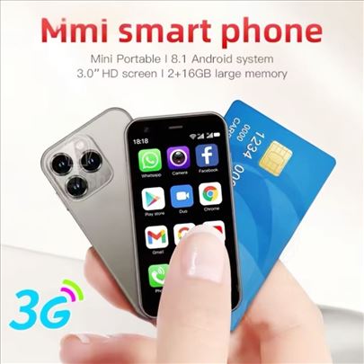 Mini telefon iphone mini 16pro sivi  crni i beli