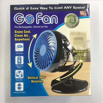 Prenosivi ventilator sa štipaljkom sa USB kablom