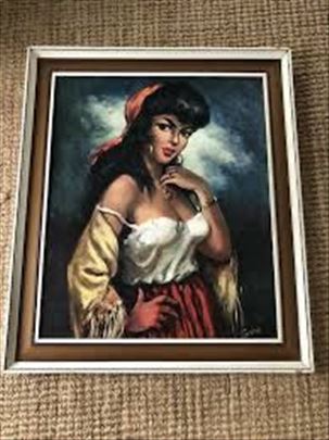 slika stara preko 50godina The Gypsy Girl ili Cyga