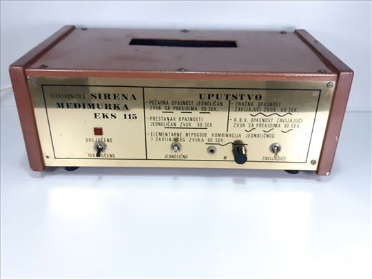 Stara elektronska sirena za uzbunjivanje Medjimurk