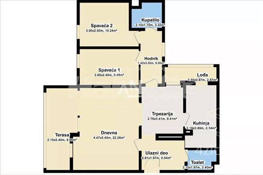 Cukarica-Cerak 87m2 prvi sprat Uknjizen Vlasnik 