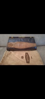 Ručno radjena italijanska ženska tašna od krokodil