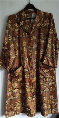 Vintage unikat haljina-mantil sa sal ovratnikom 