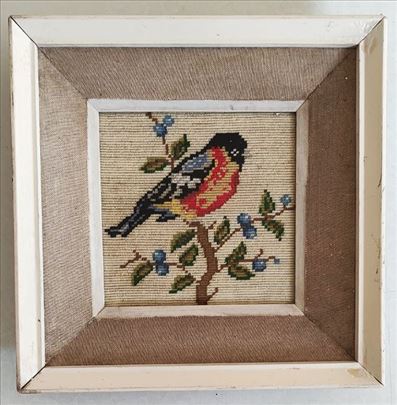 Goblen Ptica na grani 29 x 29 cm