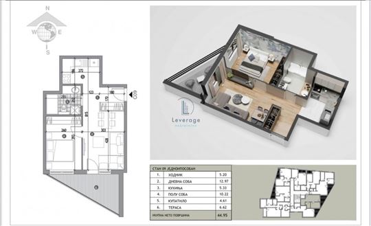 Novogradnja, Žarkovo, 44.95 m2 + pdv