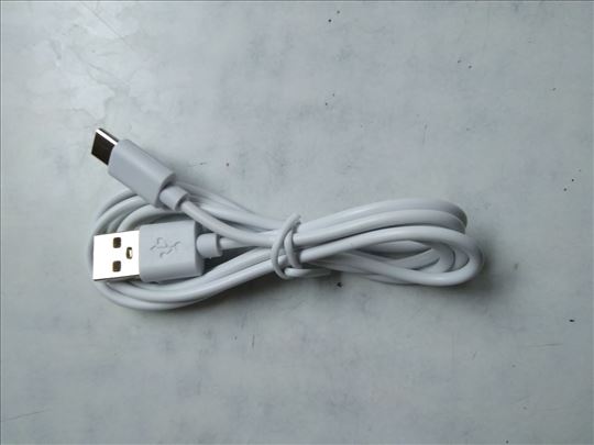 USB Kabel Tip C 1 m Beli,nekoriscen.