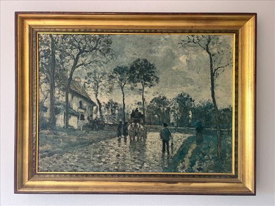 Camille Pissarro, Le diligence de Louveciennes, 