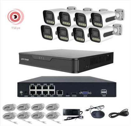 Komplet video nadzor sa 8 kamere POE , 5MP