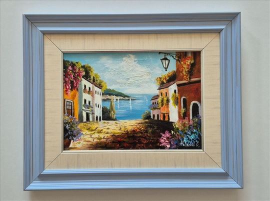 Ulje na platnu - Primorska ulica, prelepa slika!