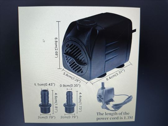 Potopna punpa 25w 1800 lit/h idealna za velike akv