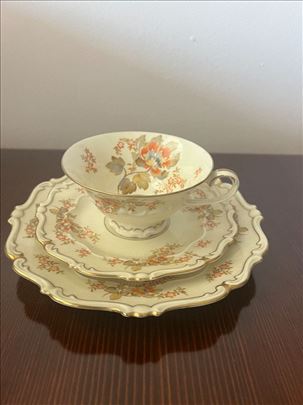 Sorau Carstens porcelan, šolja, t,acna, tanjir