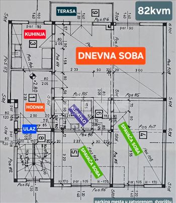 Stambeni prostor u centru grada sa parking mestima