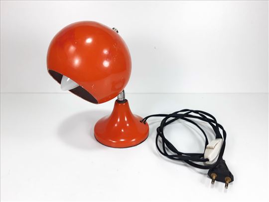 Vintage 70e Atomic Red Space Age 'Eyeball' lampa
