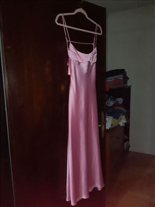 Zara satenska roze haljina