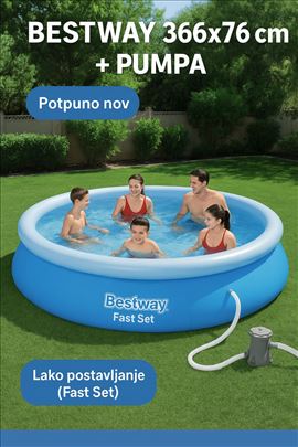 Bazen BESTWAY Fast Set – 305×76cm, NOV, POSLEDNJI