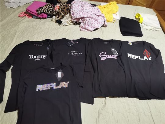 Bluza sa dugim rukavom, pamucna, strukirana, s, m,