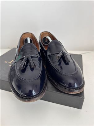 Gottlieb Schwarz Tassel Loafers Lak Plava EU 42 UK