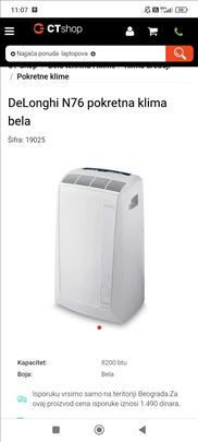 Pokretna klima De Longhi