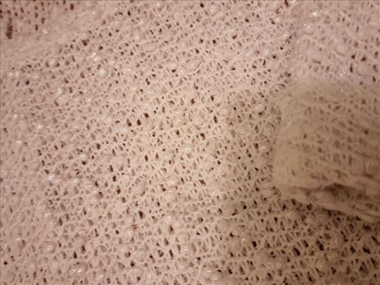 Pončo ženski bež beli