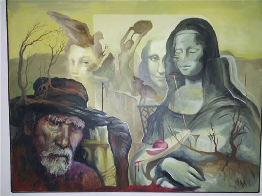 Apstraktna umetnost, ulje na platnu