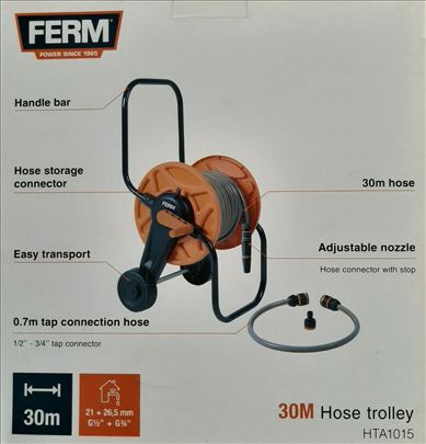 Motalica sa crevom 30m ferm novo 2 god garancija