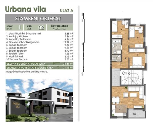 HITNO!!! Fruške vile, 4-soban+PARKING, uknjižen