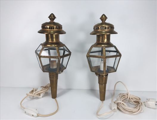 Vintage par zidnih lantern 'bakla' lampi