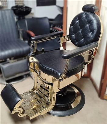 Retro Berberska stolica "Barberpub Gold" 