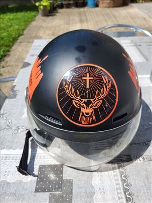 Kaciga za motor L veličina sa vizirom