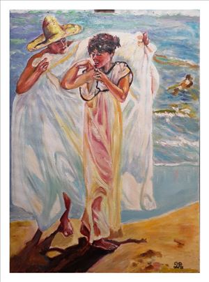 Po slici Hoakina Sorole "Posle kupanja" 