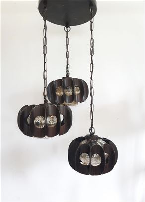 Vintage 70e luster metal/kristal staklo