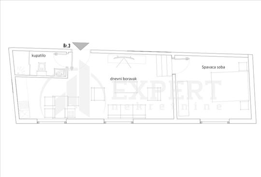 Stan 45m2, centar