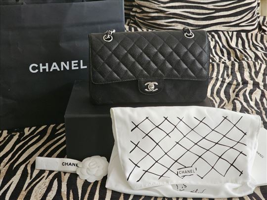 Chanel double flat caviar, medium, original, hit 