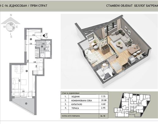 Lux novogradnja Žarkovo centar+PDV